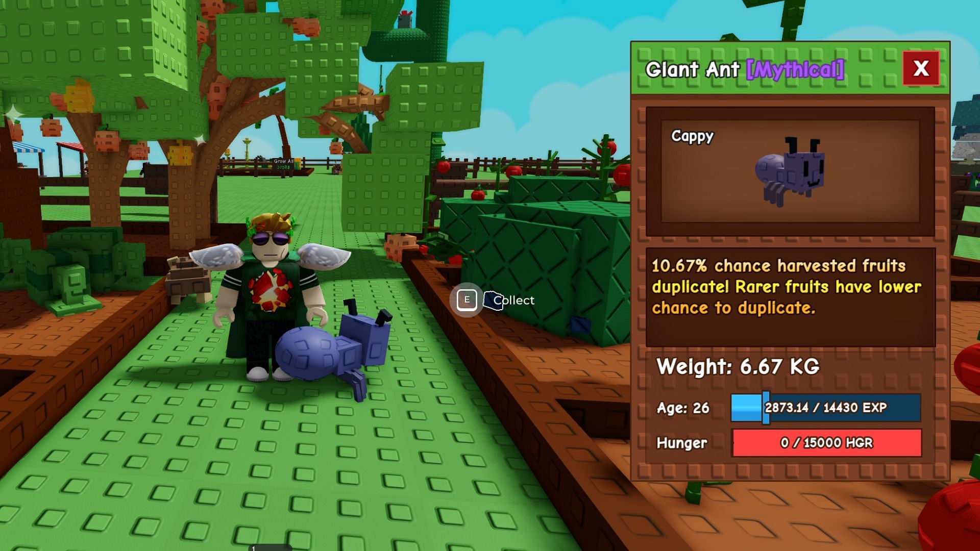 The Giant Ant's trait is quite useful (Image via Roblox)